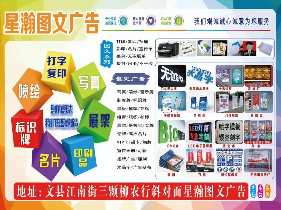 專業(yè)高效，服務至誠——文縣星瀚圖文廣告店歡迎您