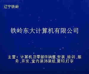 鐵嶺東大計算機 打造專業辦公服務新標桿